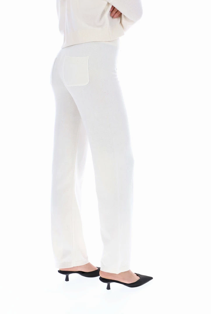 JUICY COUTURE CREAM CASHMERE BLEND KNITTED BOTTOM BOTTOMS