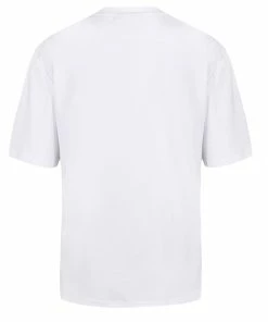 JUICY COUTURE TOPS WHITE FLOCKED LA LOGO UNISEX TEE