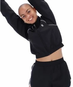 JUICY COUTURE BLACK LIGHTWEIGHT TRACK JACKET