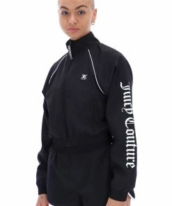 JUICY COUTURE BLACK LIGHTWEIGHT TRACK JACKET