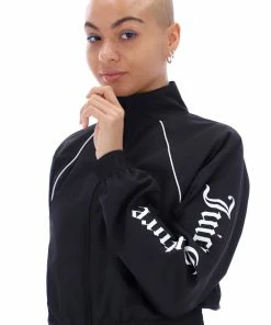 JUICY COUTURE BLACK LIGHTWEIGHT TRACK JACKET