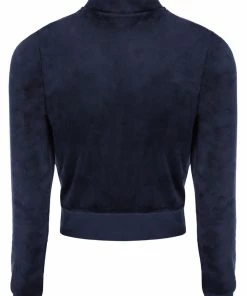 JUICY COUTURE NIGHT SKY BLUE CLASSIC VELOUR TRACK TOP TRACKSUITS