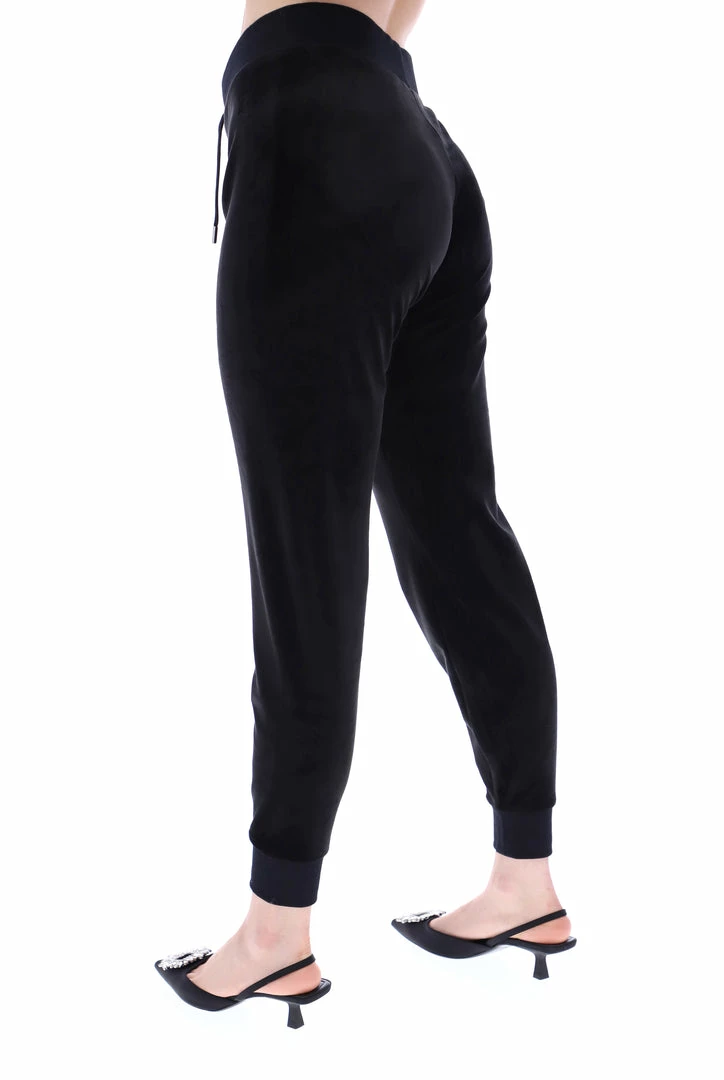 JUICY COUTURE TRACKSUITS BLACK CLASSIC VELOUR CUFFED JOGGER