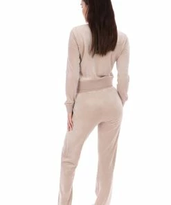 JUICY COUTURE WARM TAUPE CLASSIC VELOUR DEL RAY BOTTOMS TRACKSUITS