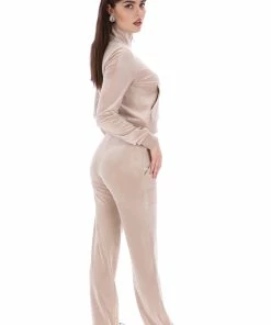JUICY COUTURE WARM TAUPE CLASSIC VELOUR DEL RAY BOTTOMS TRACKSUITS
