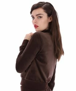 JUICY COUTURE TRACKSUITS JAVA CLASSIC VELOUR TRACK TOP