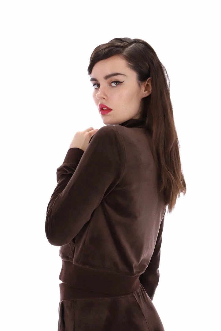 JUICY COUTURE TRACKSUITS JAVA CLASSIC VELOUR TRACK TOP