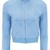 JUICY COUTURE POWDER BLUE CLASSIC VELOUR TRACK TOP