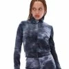 JUICY COUTURE BLACK TIE DYE VELOUR DIAMANTE TRACK TOP