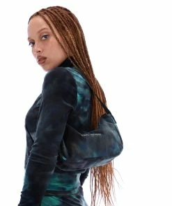 JUICY COUTURE GREEN TIE DYE VELOUR DIAMANTE TRACK TOP