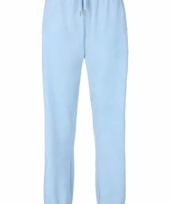 JUICY COUTURE COOL BLUE DIAMANTE VELOUR CUFFED BOTTOMS TRACKSUITS