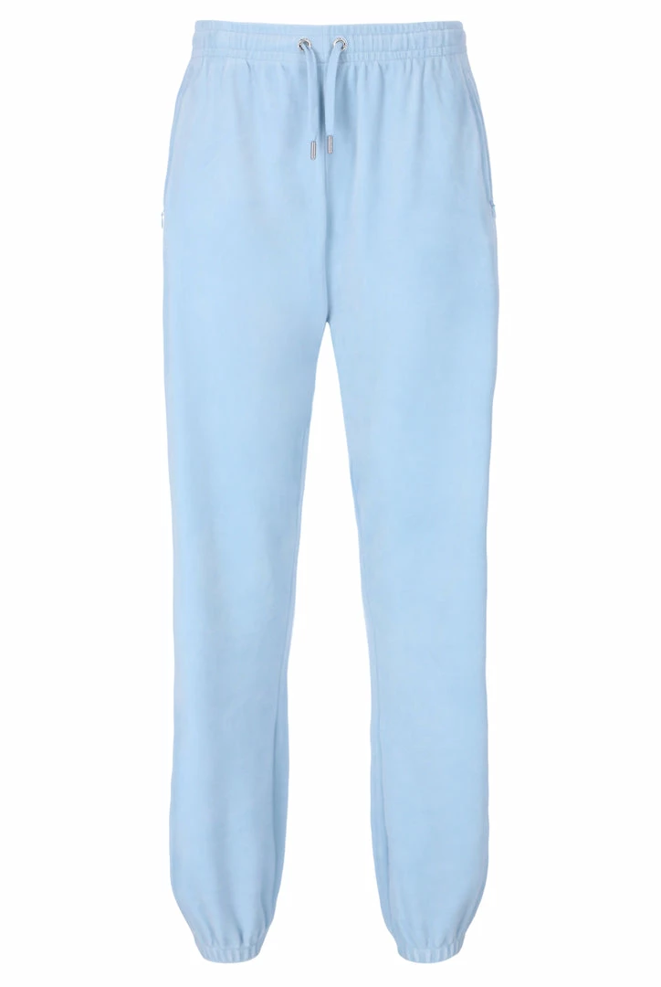 JUICY COUTURE COOL BLUE DIAMANTE VELOUR CUFFED BOTTOMS TRACKSUITS