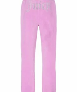 JUICY COUTURE ORCHID PINK DIAMANTE VELOUR CUFFED BOTTOMS