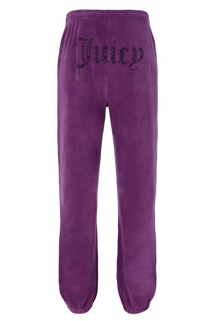 JUICY COUTURE TRACKSUITS PURPLE DIAMANTE VELOUR CUFFED BOTTOMS