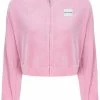 JUICY COUTURE PINK PETAL RIB LOUNGE VELOUR HOODIE TRACKSUITS