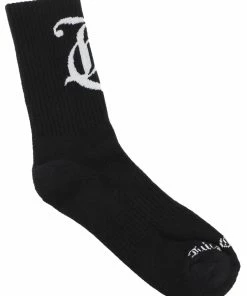 JUICY COUTURE BLACK CALF LENGTH SOCKS