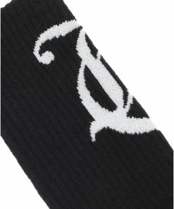JUICY COUTURE BLACK CALF LENGTH SOCKS