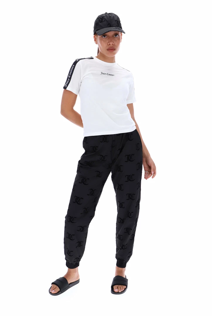 JUICY COUTURE TOPS WHITE TAPE GIRLFRIEND SPORTS TEE