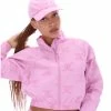 JUICY COUTURE ACCESSORIES ORCHID PINK FLOCKED MONOGRAM PONGEE BASEBALL CAP