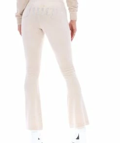 JUICY COUTURE SPRING SUMMER'22 COLLECTION BRAZILIAN SAND VELOUR DIAMANTE FLARED PANTS