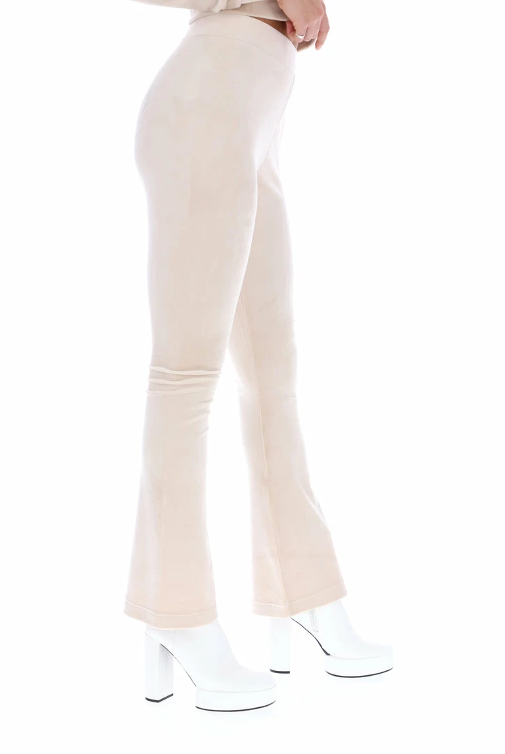 JUICY COUTURE SPRING SUMMER '22 COLLECTION BRAZILIAN SAND VELOUR DIAMANTE FLARED PANTS