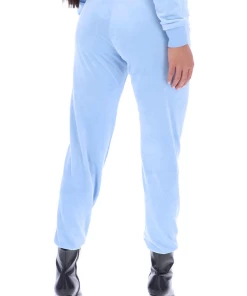 JUICY COUTURE POWDER BLUE CLASSIC VELOUR CUFFED JOGGER
