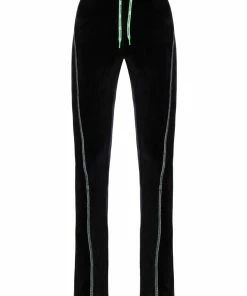 JUICY COUTURE BOTTOMS BLACK CONTRAST STITCH FLARED PANTS