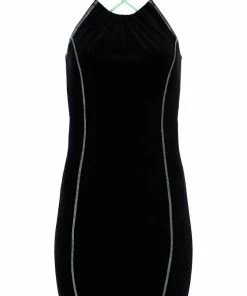 JUICY COUTURE DRESSES BLACK CONTRAST STITCH STRAP DRESS