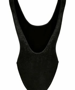 JUICY COUTURE BLACK VELVET DIAMANTE SWIMSUIT SPRING SUMMER'22 COLLECTION