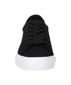 JUICY COUTURE BLACK CANVAS & PU TRAINER FOOTWEAR