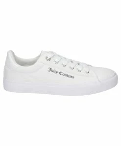 JUICY COUTURE WHITE CANVAS & PU TRAINER FOOTWEAR