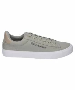 JUICY COUTURE LIGHT GREY CANVAS & PU TRAINER