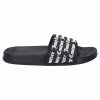 JUICY COUTURE BLACK MONOGRAM SLIDERS