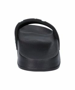 JUICY COUTURE BLACK MONOGRAM SLIDERS