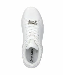 JUICY COUTURE WHITE/GREY LACE UP TRAINERS