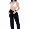 JUICY COUTURE BLACK RIB LOUNGE VELOUR FLARE PANT BOTTOMS