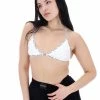 JUICY COUTURE LOUNGEWEAR WHITE ELASTIC TRIM TRIANGLE BRA