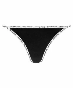 JUICY COUTURE SPRING SUMMER '22 COLLECTION BLACK ELASTIC TRIM BRIEF
