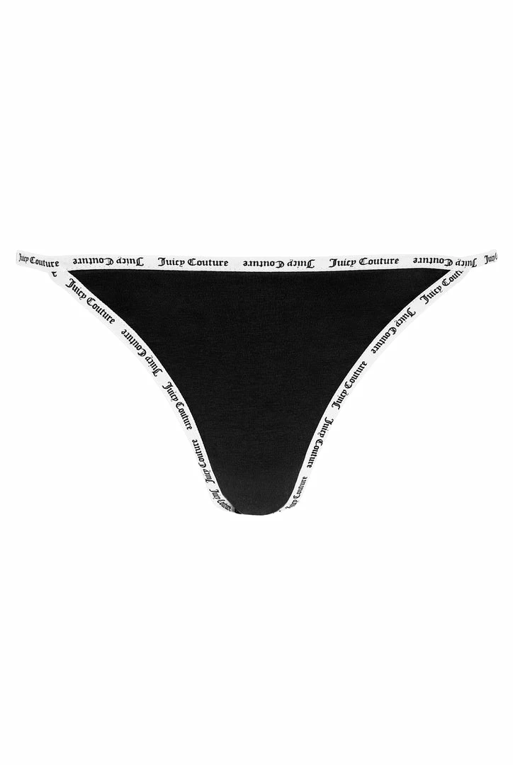 JUICY COUTURE SPRING SUMMER '22 COLLECTION BLACK ELASTIC TRIM BRIEF