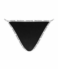 JUICY COUTURE SPRING SUMMER '22 COLLECTION BLACK ELASTIC TRIM BRIEF