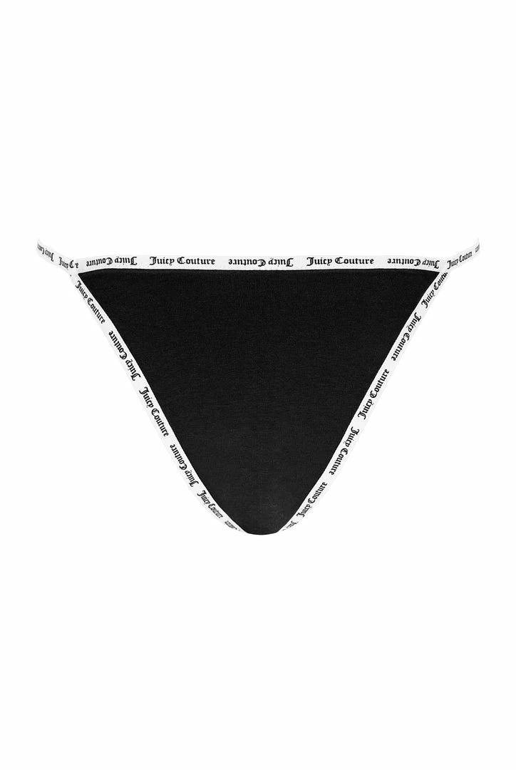 JUICY COUTURE SPRING SUMMER '22 COLLECTION BLACK ELASTIC TRIM BRIEF