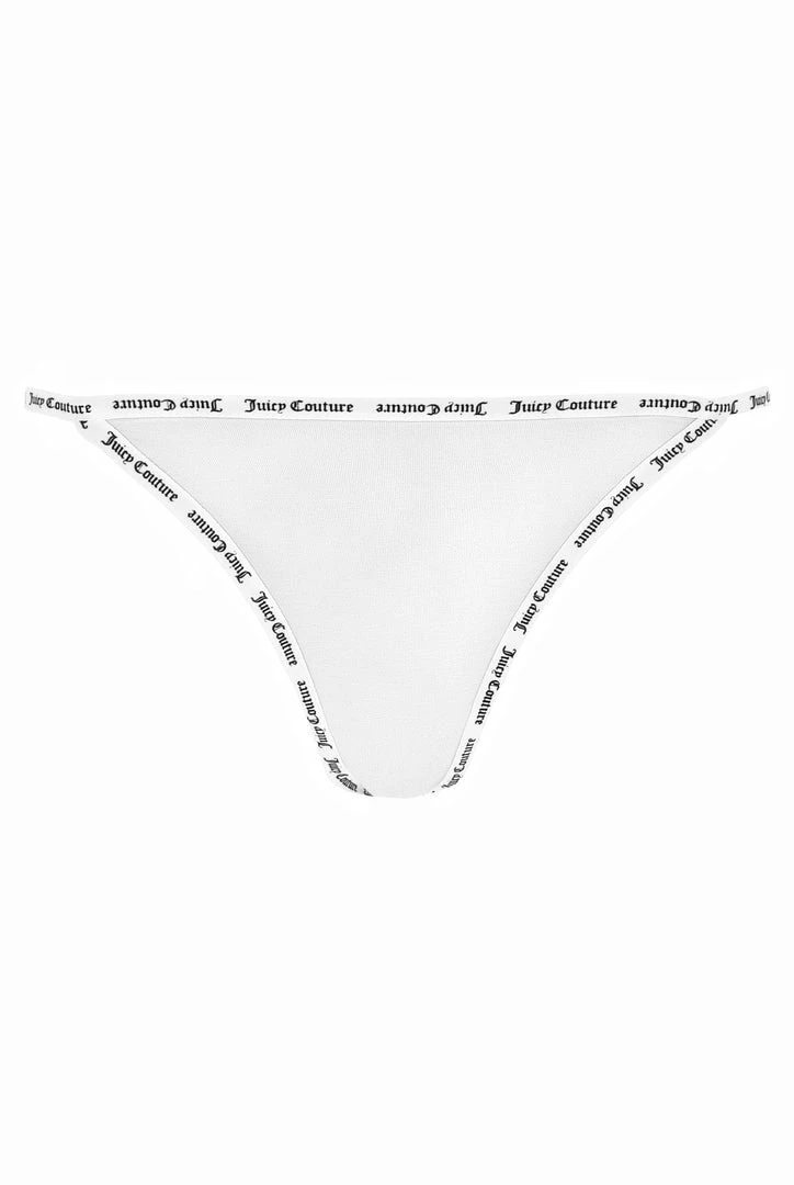 JUICY COUTURE LOUNGEWEAR WHITE ELASTIC TRIM BRIEF