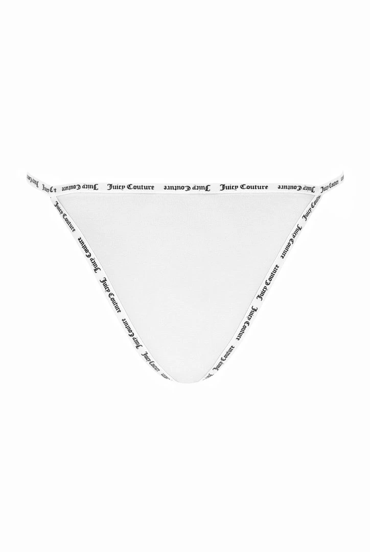 JUICY COUTURE LOUNGEWEAR WHITE ELASTIC TRIM BRIEF