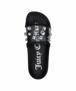 JUICY COUTURE BLACK SLIDERS
