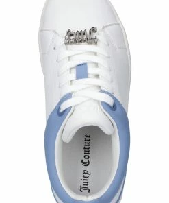 JUICY COUTURE WHITE & BLUE LACE UP TRAINER