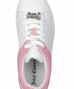 JUICY COUTURE WHITE & PINK LACE UP TRAINER FOOTWEAR