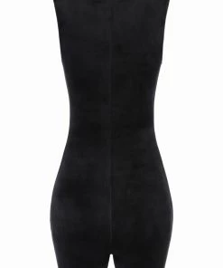 JUICY COUTURE BLACK VELOUR DIAMANTE ROMPER