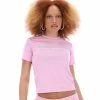 JUICY COUTURE PINK PETAL GIRLFRIEND FLOCKED GRAPHIC TEE