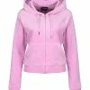 JUICY COUTURE ORCHID PINK CLASSIC VELOUR ROBERTSON HOODIE TRACKSUITS