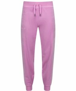 JUICY COUTURE ORCHID PINK CLASSIC VELOUR CUFFED JOGGER